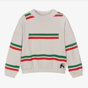 Mini Rodini Grey Striped Organic Cotton Sweatshirt